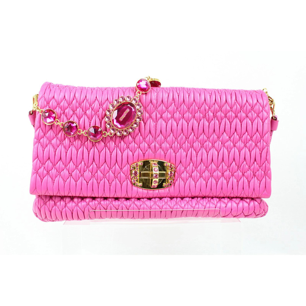 Miu MIu Crystal Clutch Bag Leather